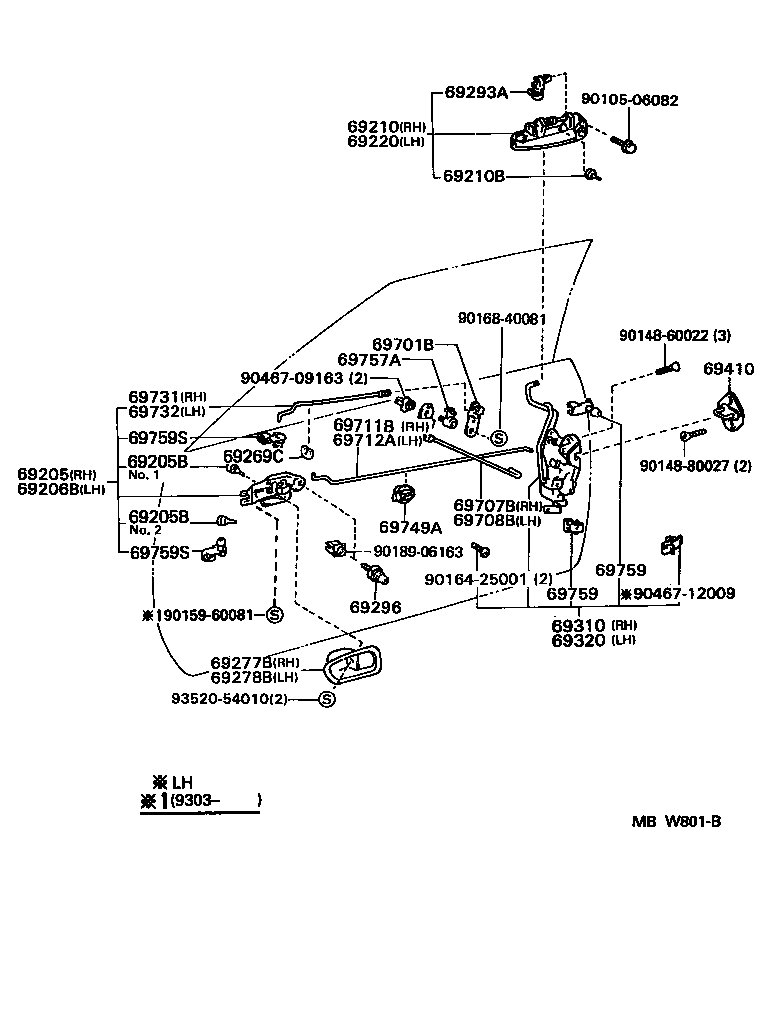 Toyota 69210-17040-F0 HANDLE ASSY, FRONT DOOR, OUTSIDE RH
