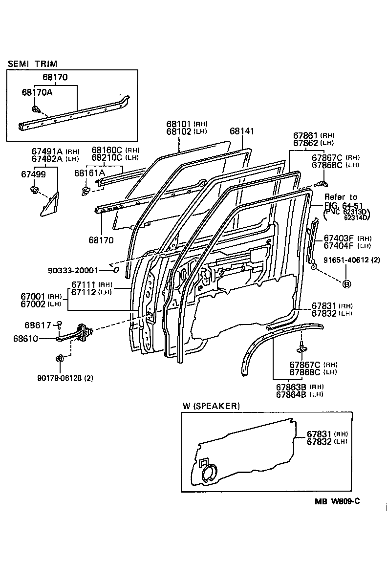 67403-28040 FRAME SUB-ASSY, FRONT DOOR, REAR LOWER RH product image
