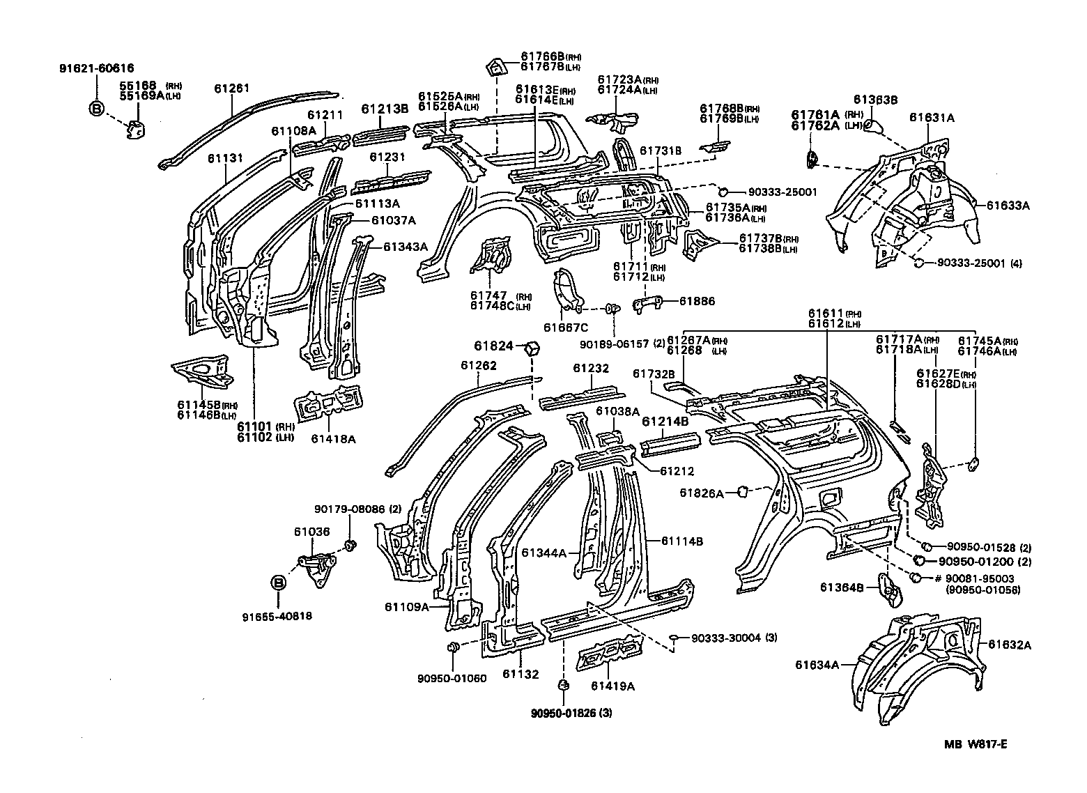 61602-AA010 PANEL, QUARTER, LH product image