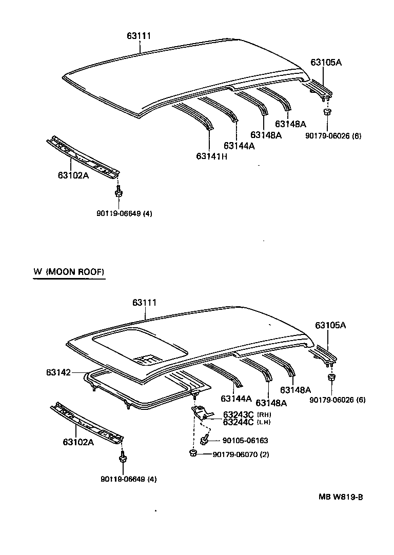 64811-AA050 GLASS, BACK WINDOW product image