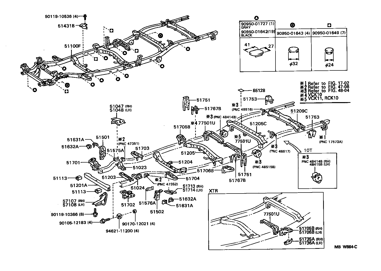 Toyota 51001-34222 FRAME SUB-ASSY