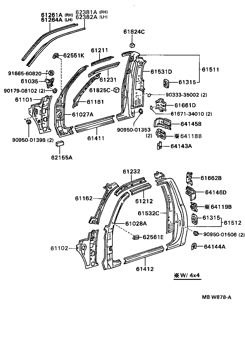 Toyota 61612-34010 PANEL, QUARTER, LH