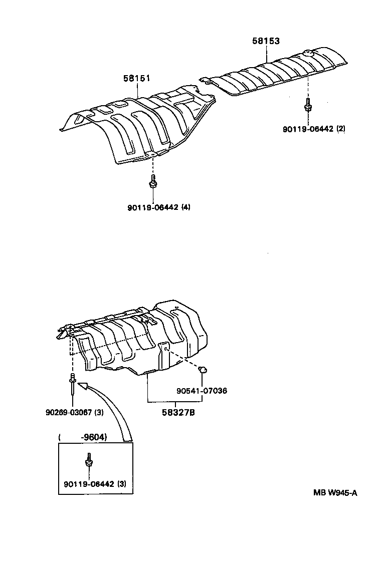 58151-20090 INSULATOR, FRONT FLOOR HEAT, NO.1 product image