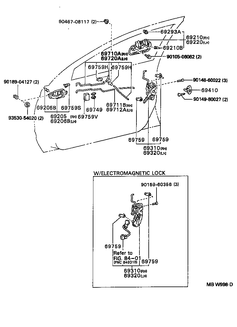 69701-20060 LINK, FRONT DOOR LOCK REMOTE CONTROL, RH product image
