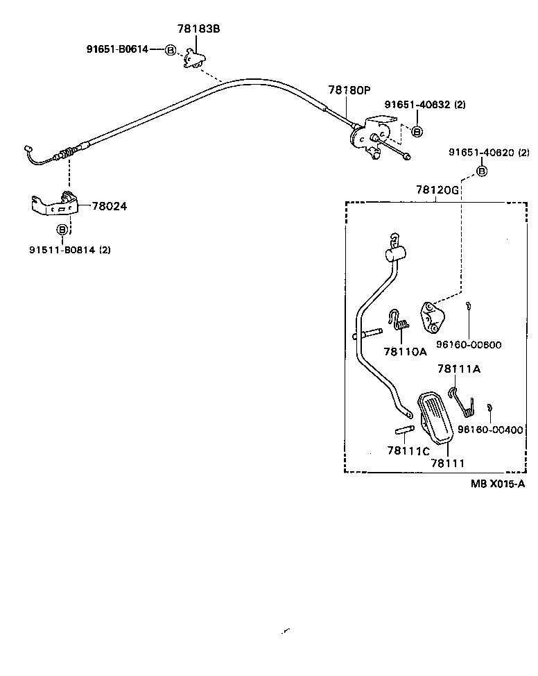 78180-21040 CABLE ASSY, ACCELERATOR CONTROL product image