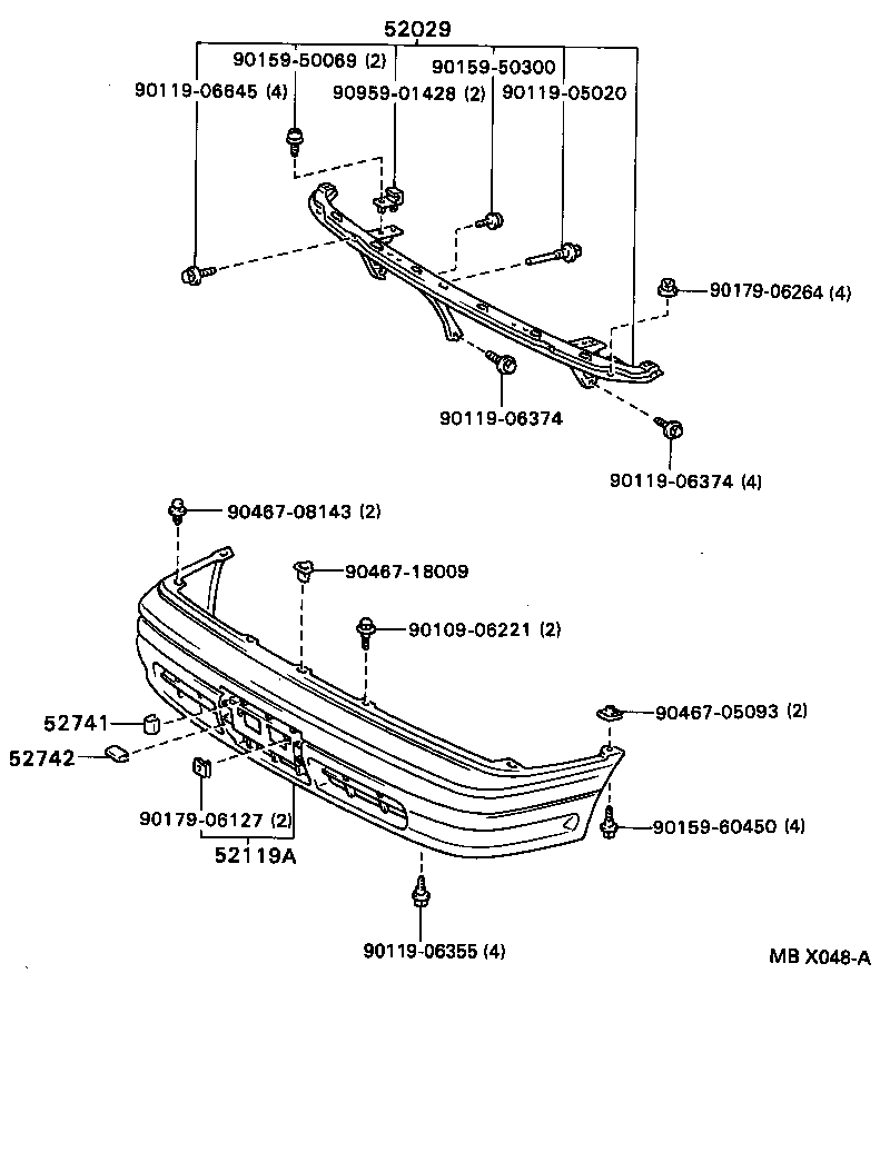 52119-16902 COVER, FRONT BUMPER product image