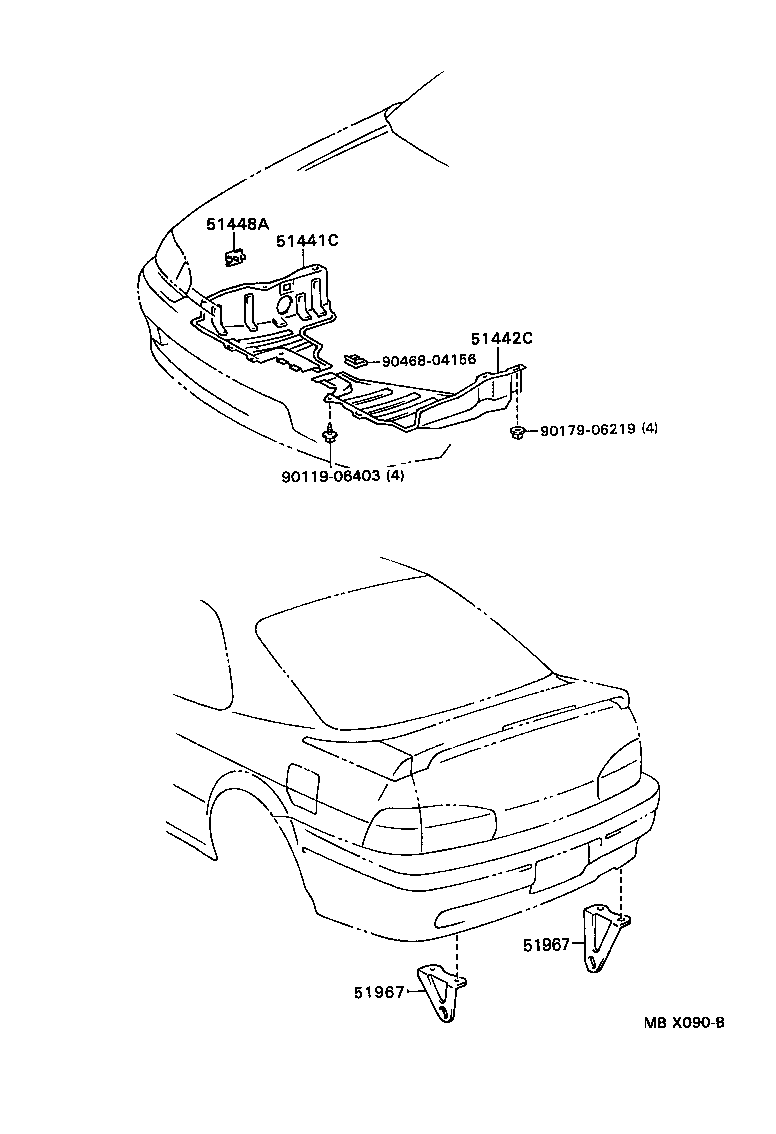 Toyota 51967-16170 HOOK, TRANSPORT, REAR