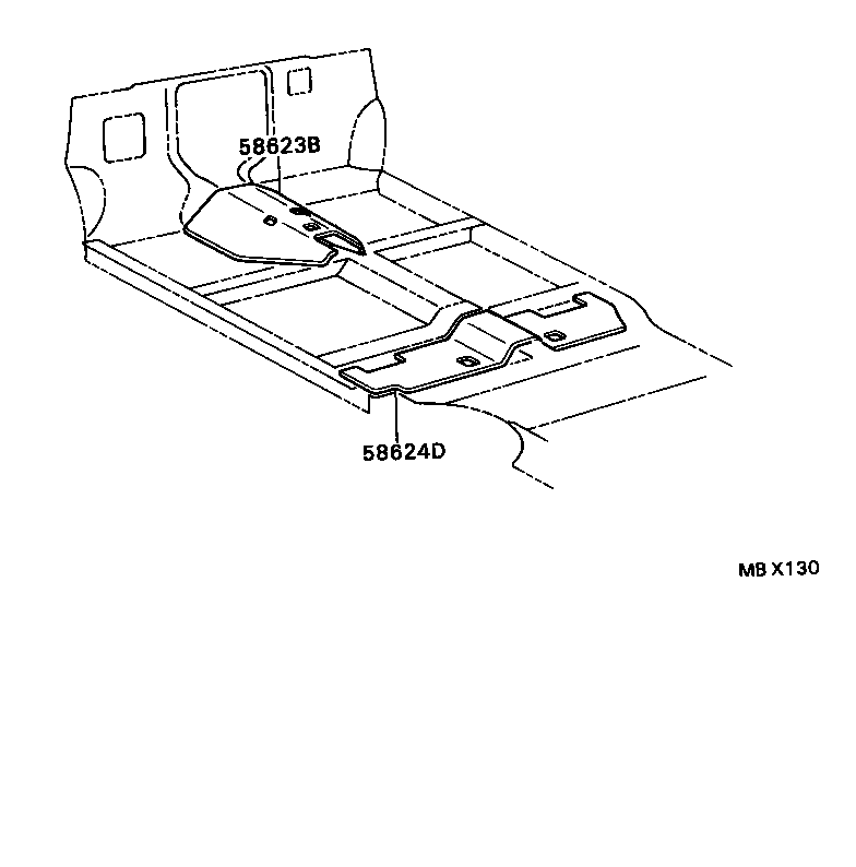 58623-22180 PAD, FRONT FLOOR SILENCER, CENTER product image