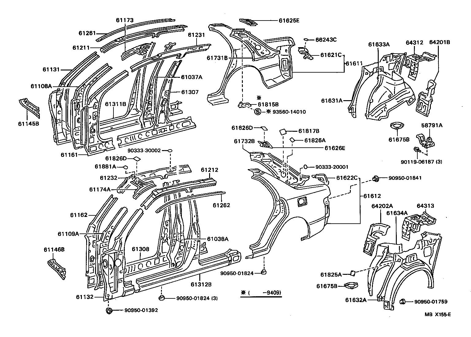 61601-22976 PANEL, QUARTER, RH product image
