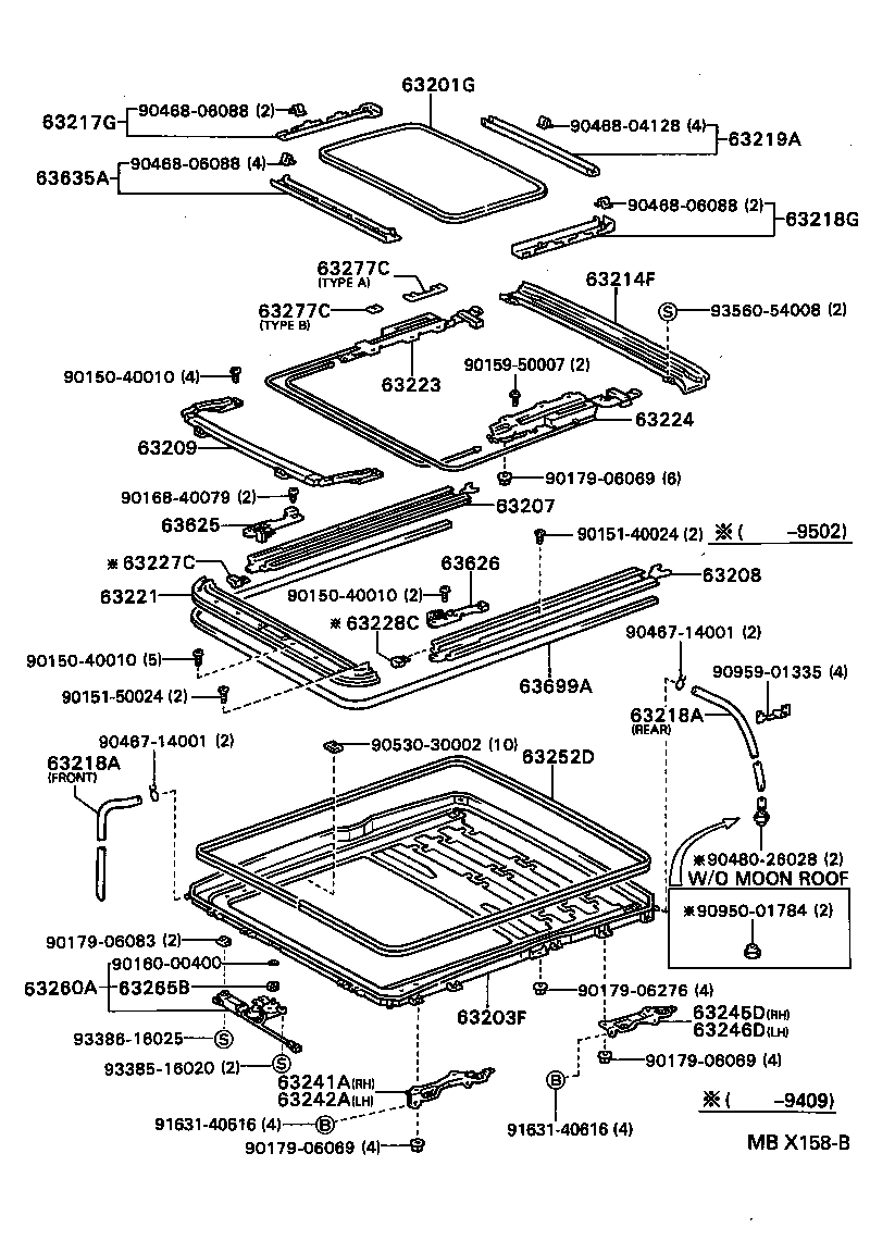 63118-22010 SUPPORT, ROOF PANEL, RH product image