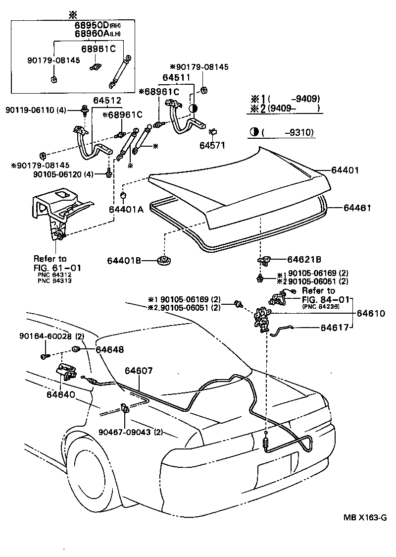 64510-22090 SUPPORT, LUGGAGE COMPARTMENT DOOR HINGE, RH product image