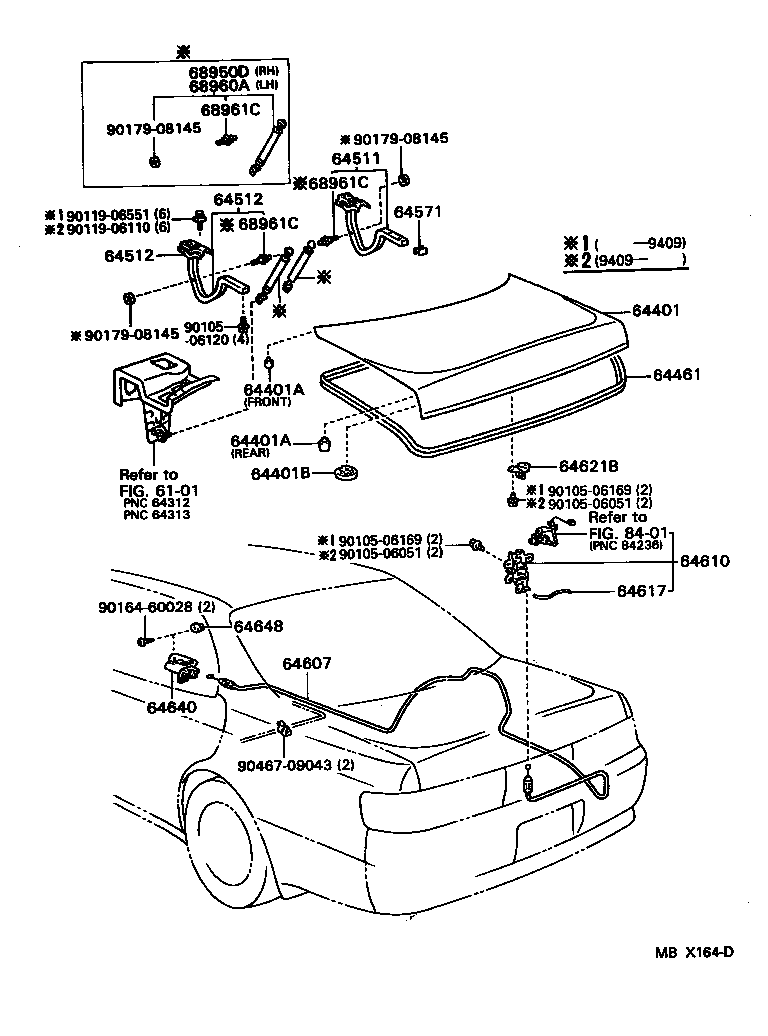 64510-22110 SUPPORT, LUGGAGE COMPARTMENT DOOR HINGE, RH product image