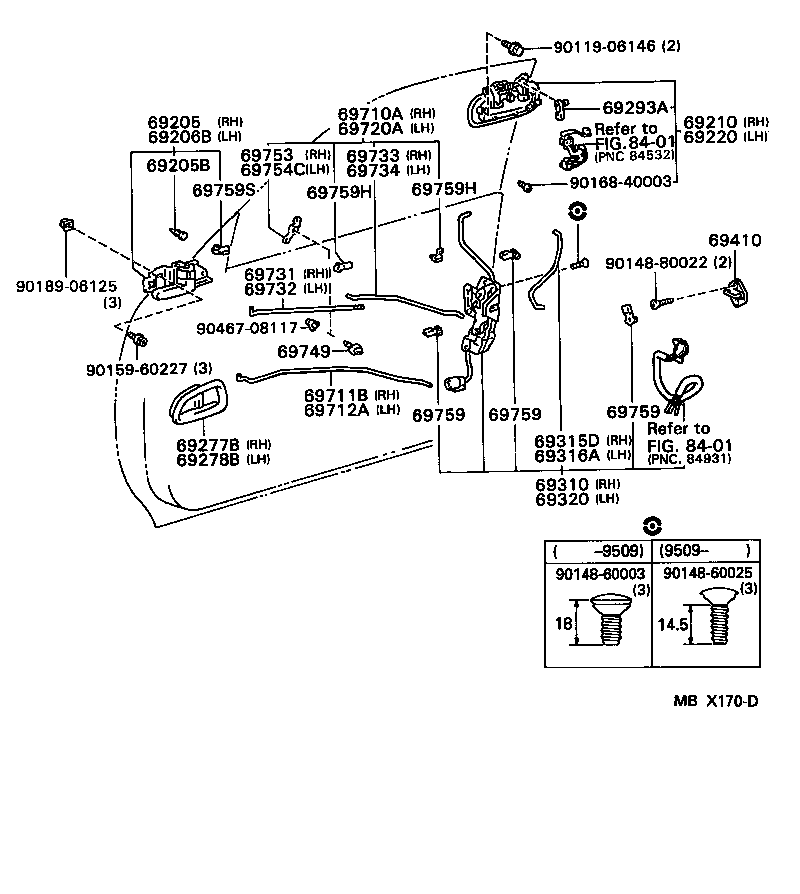 69030-22362 LOCK ASSY, FRONT DOOR, RH product image