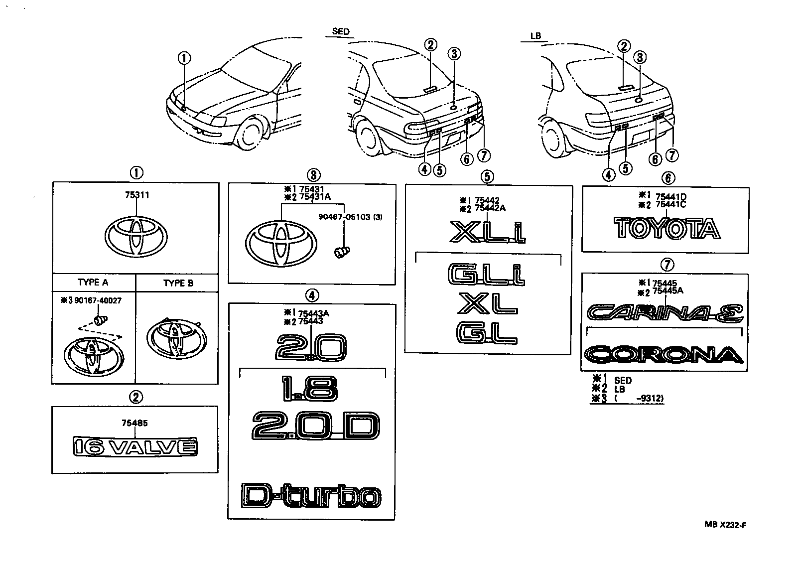 75442-05010 PLATE, LUGGAGE COMPARTMENT DOOR NAME, NO.2 product image