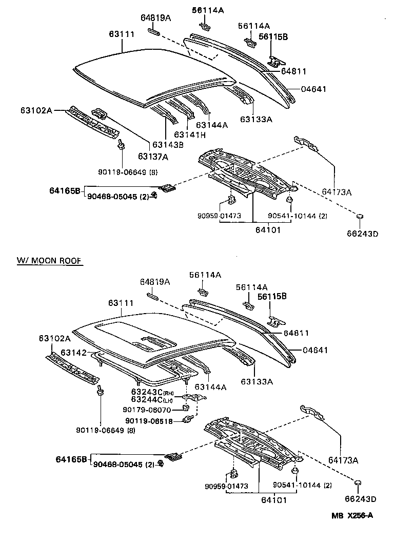 64811-AA050 GLASS, BACK WINDOW product image