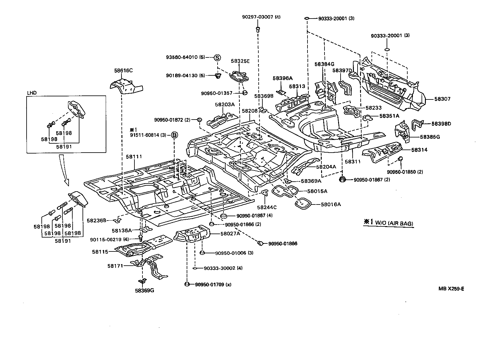 58107-05040 REINFORCEMENT, PARKING BRAKE BASE product image