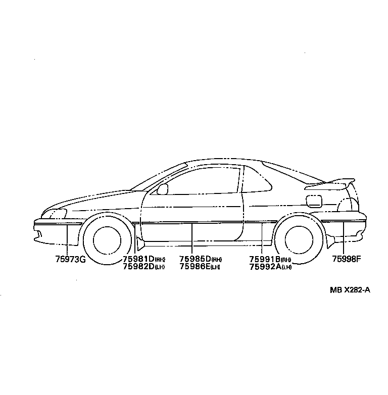 75982-16370 STRIPE, FENDER, LH product image