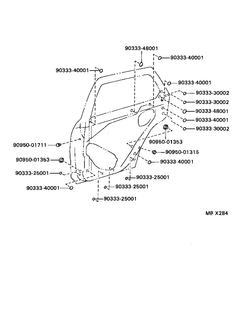 90541-10022 CUSHION, REAR DOOR PANEL product image