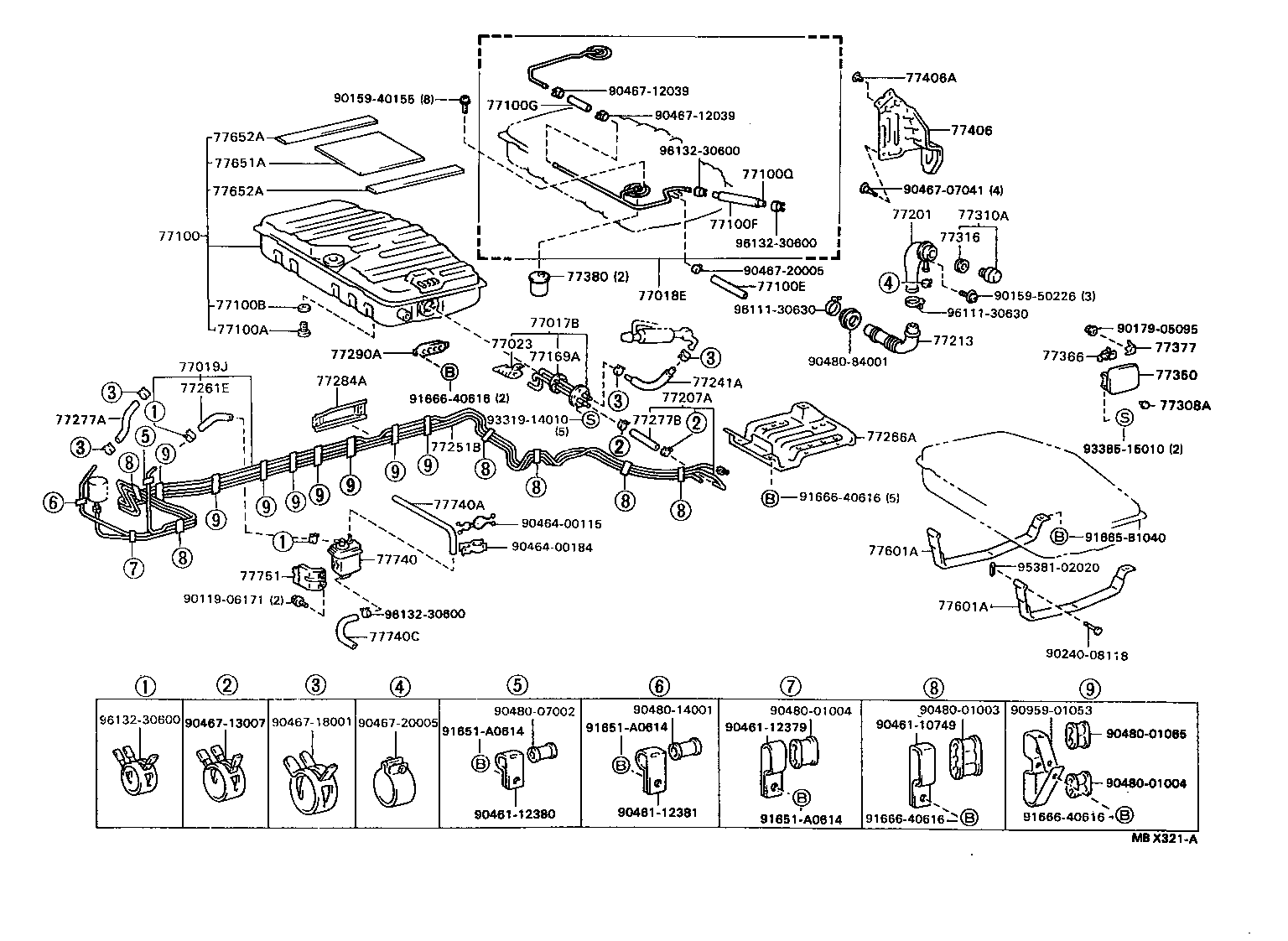 77018-40010 TUBE SUB-ASSY, FUEL TANK EVAPORATION VENT product image