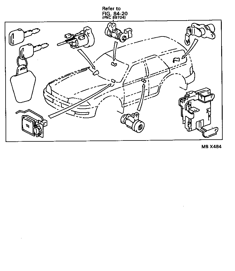 69005-33320 CYLINDER SET, LOCK product image
