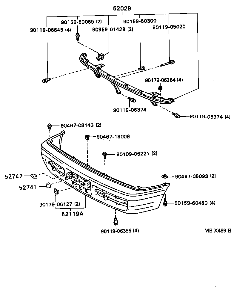 52029-16010 REINFORCEMENT SUB-ASSY, FRONT BUMPER, UPPER product image