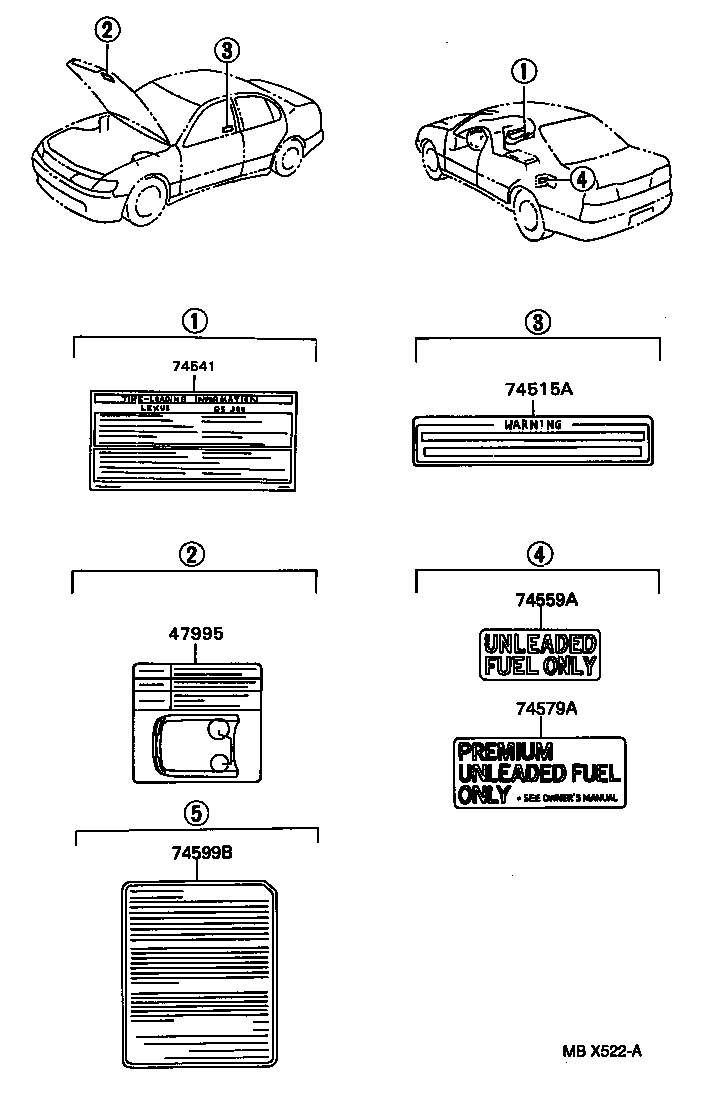 42661-30320 PLATE, TIRE PRESSURE CAUTION product image