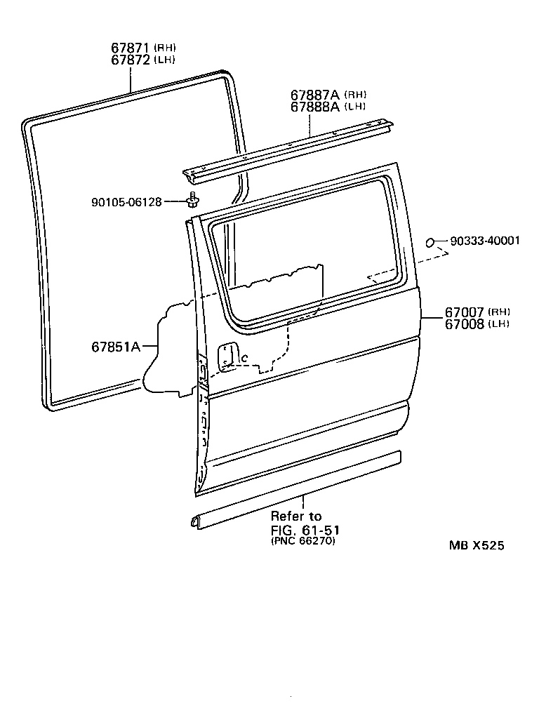 67003-28140 PANEL SUB-ASSY, SLIDE DOOR, RH product image