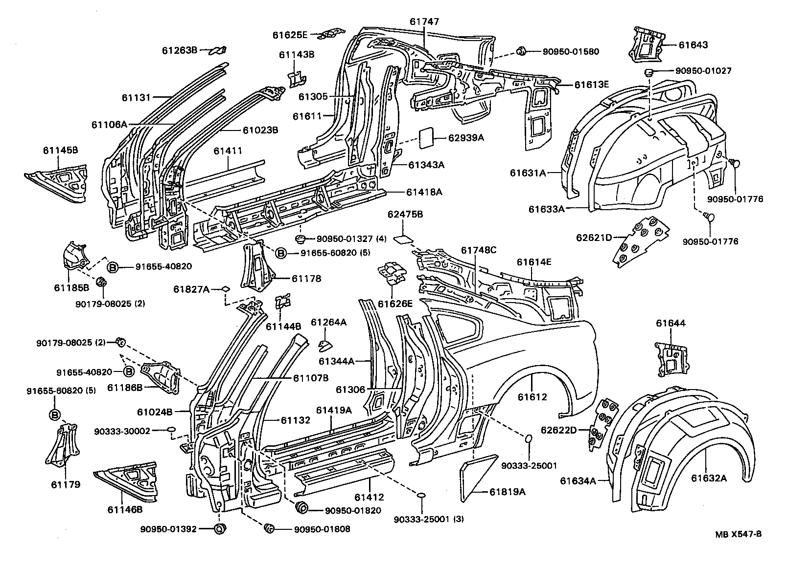 61024-14902 PILLAR SUB-ASSY, FRONT BODY, INNER LH product image