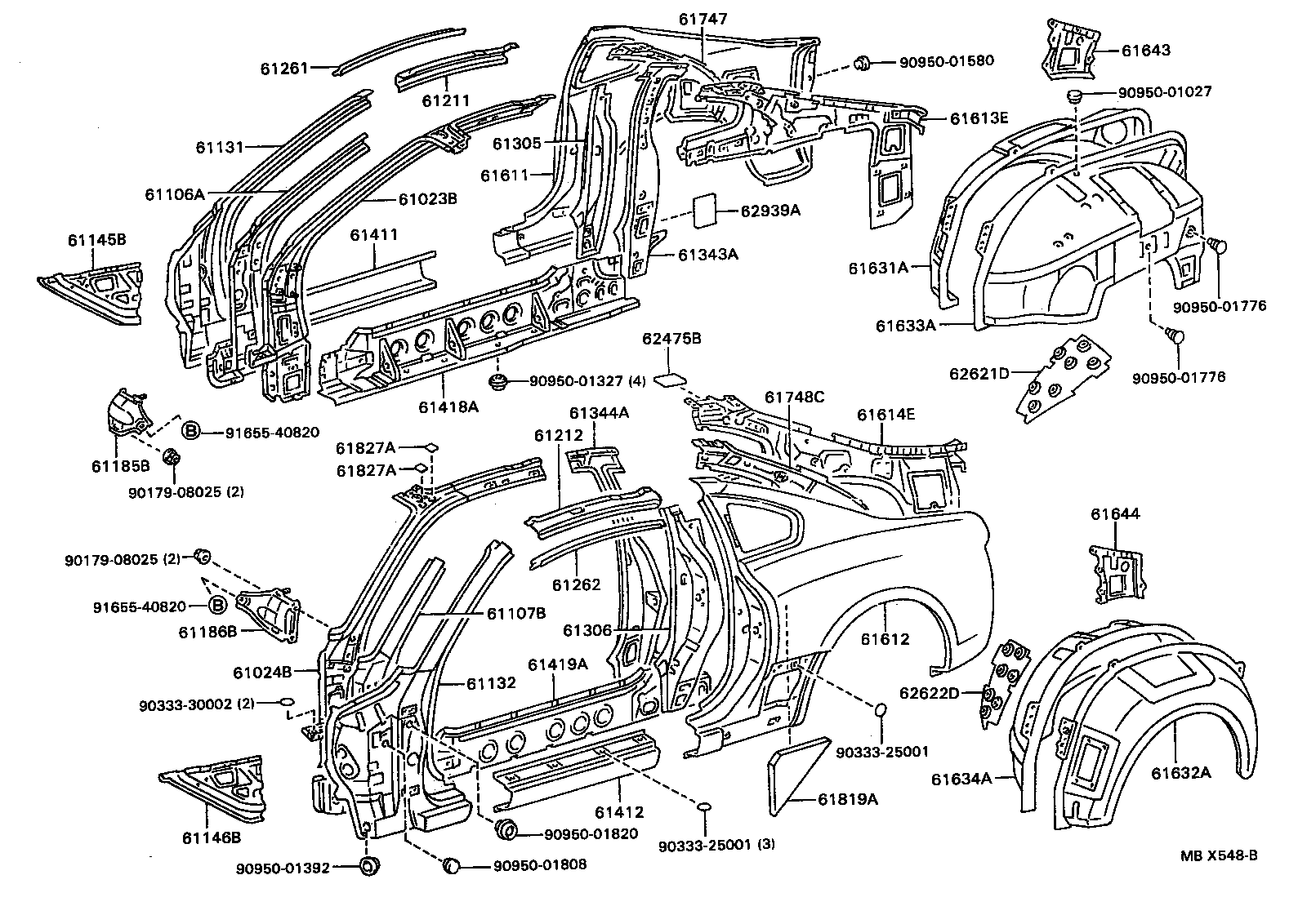 61024-14902 PILLAR SUB-ASSY, FRONT BODY, INNER LH product image