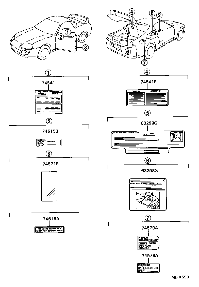 42661-14540 PLATE, TIRE PRESSURE CAUTION product image