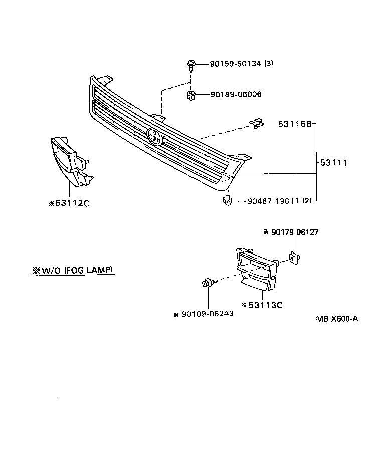 53101-20530-A1 GRILLE, RADIATOR product image
