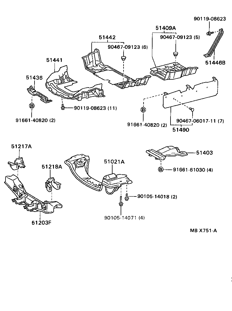 51406-26040 COVER, ENGINE UNDER, NO.2 product image