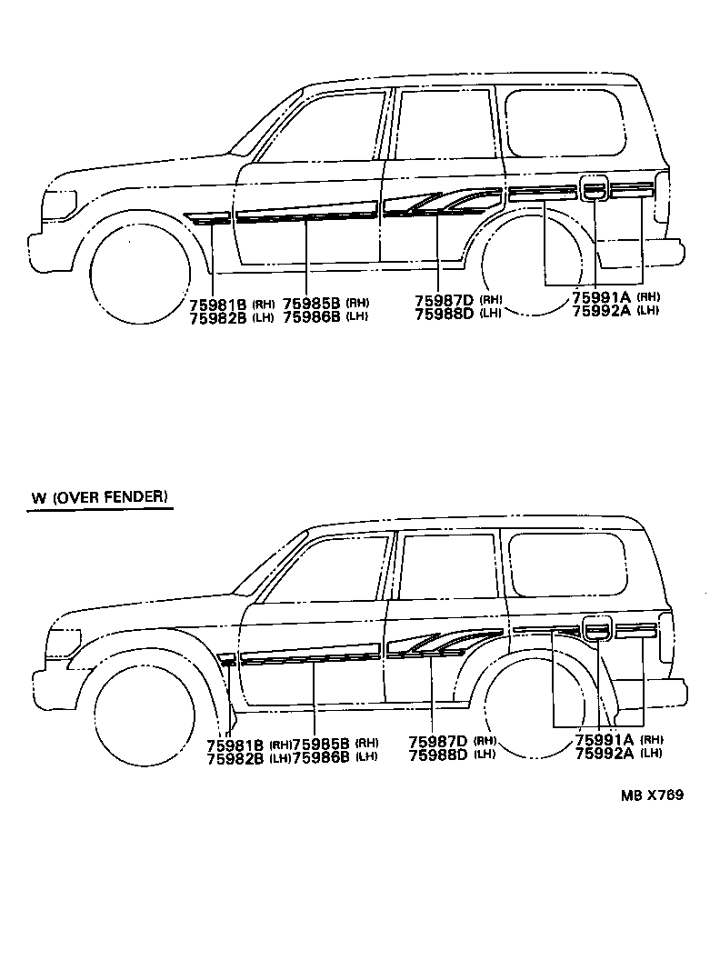 75981-60240 STRIPE, FENDER, RH product image