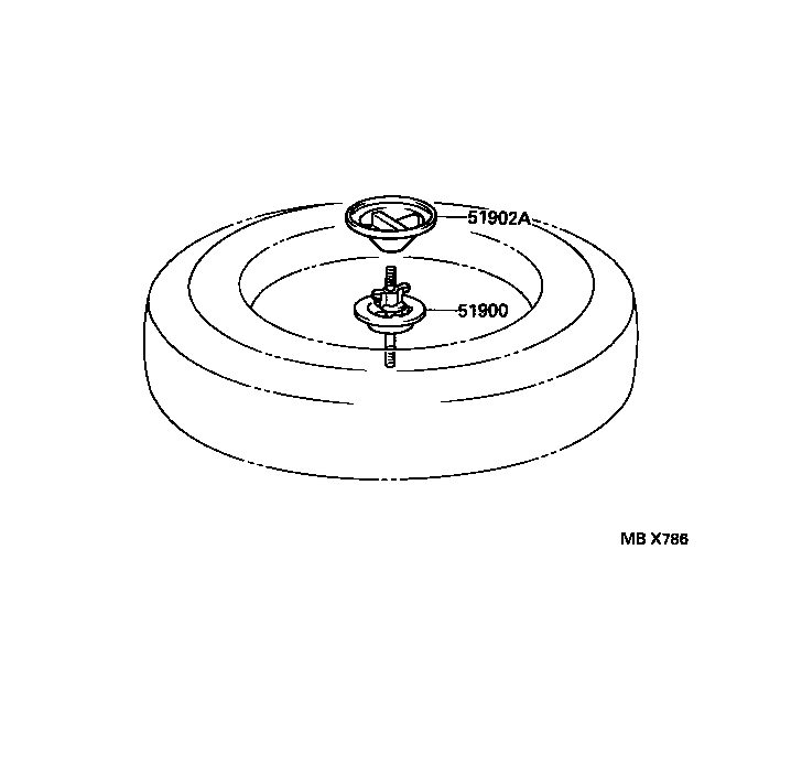 51900-20290 CARRIER ASSY, SPARE WHEEL product image