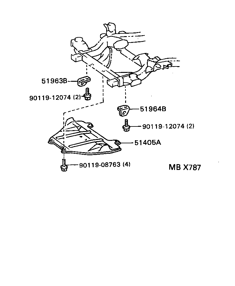 51441-34010 COVER SUB-ASSY, ENGINE UNDER, NO.1 product image