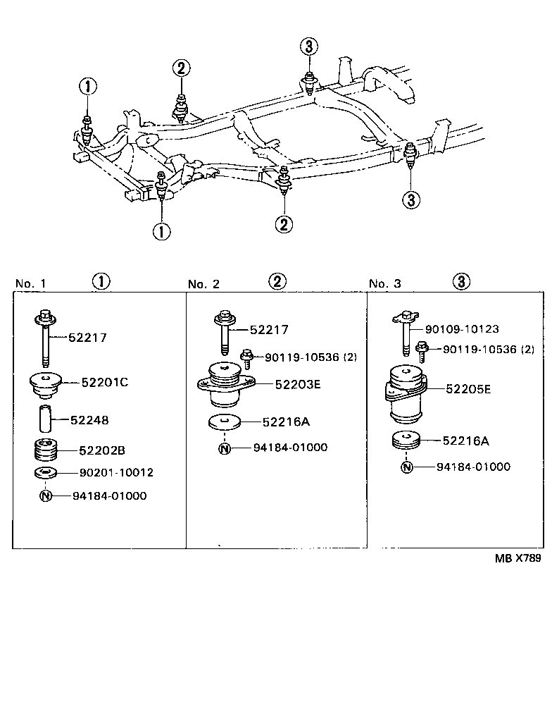 52203-34010 CUSHION SUB-ASSY, CAB MOUNTING, NO.2 product image