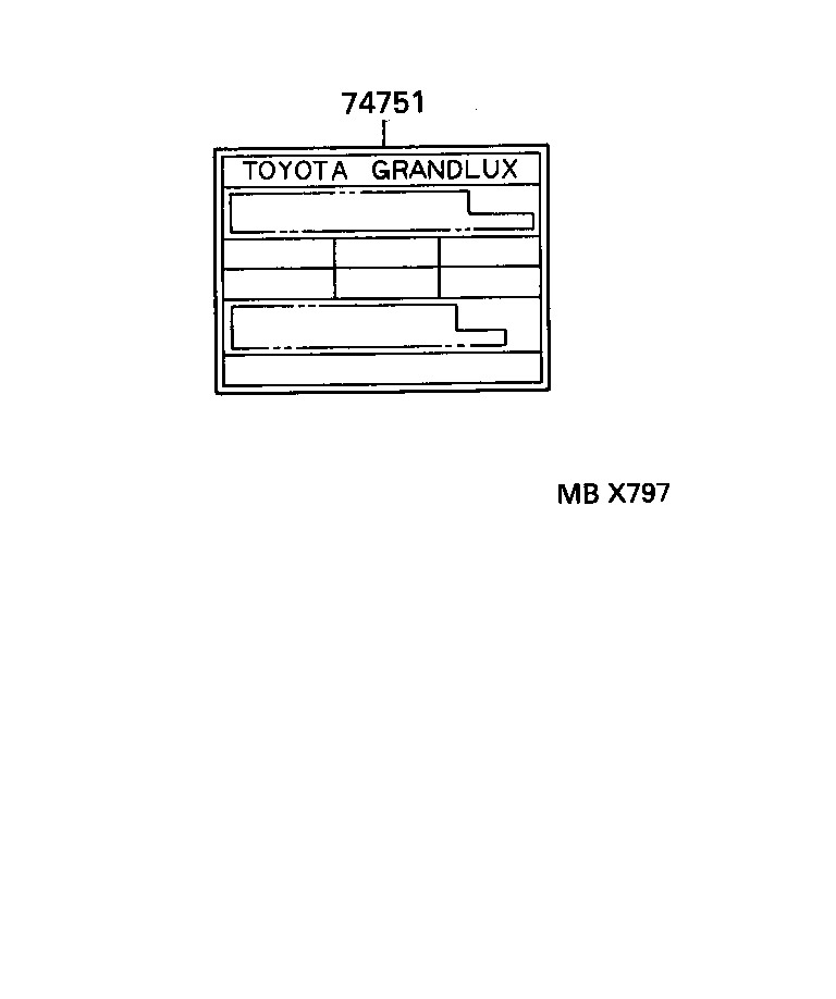 42661-34010 LABEL, TIRE PRESSURE INFORMATION product image