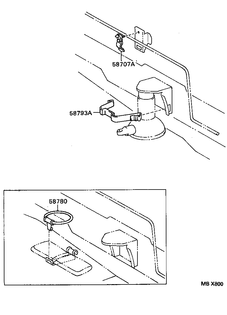 58707-34010 HOLDER SUB-ASSY, JACK product image