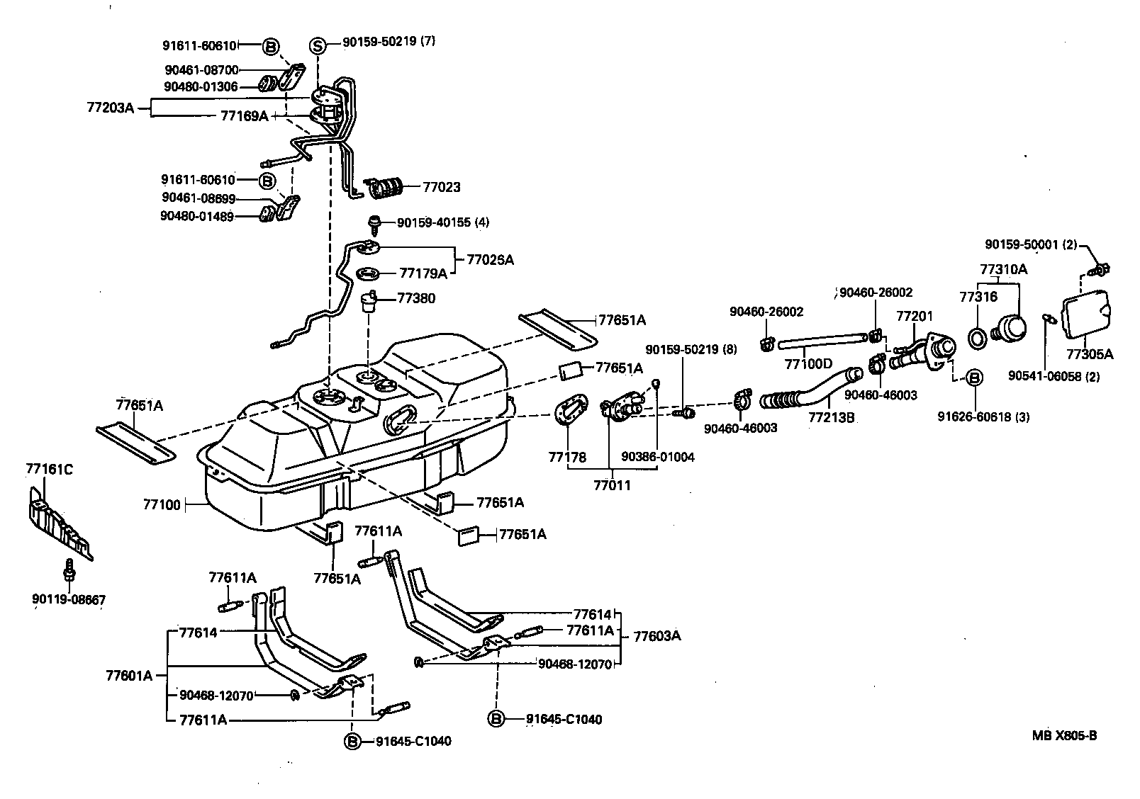 77203-34010 TUBE SUB-ASSY, FUEL SUCTION product image