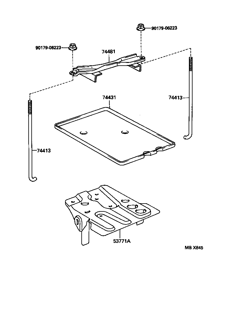 74404-20470 CLAMP, BATTERY HOLD DOWN product image