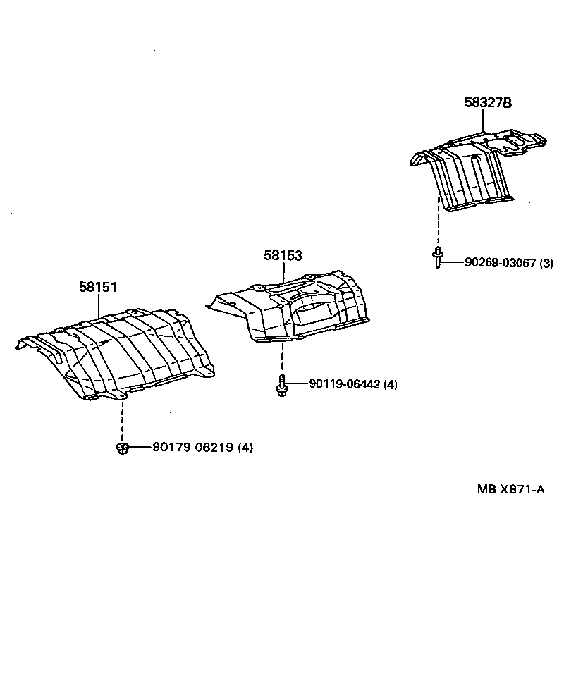 58327-20110 INSULATOR, MAIN MUFFLER HEAT product image