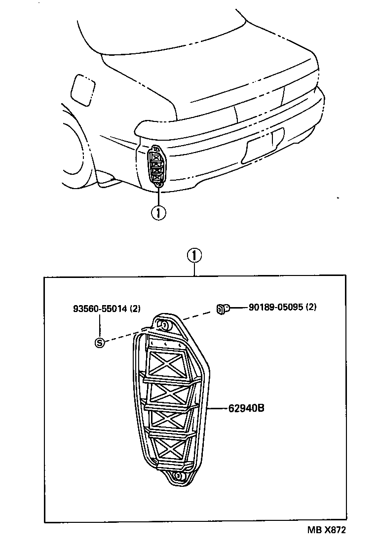 62940-20090 DUCT ASSY, QUARTER VENT, LH product image
