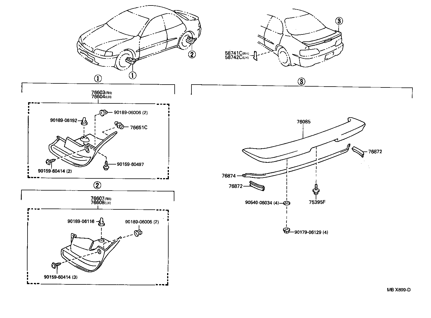 76872-20190 PROTECTOR, REAR SPOILER, NO.1 product image