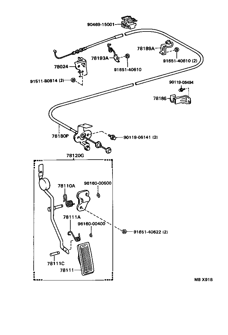 78180-2D280 CABLE ASSY, ACCELERATOR CONTROL product image