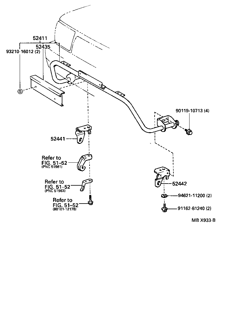 52102-89110 EXTENSION, FRONT BUMPER, RH product image