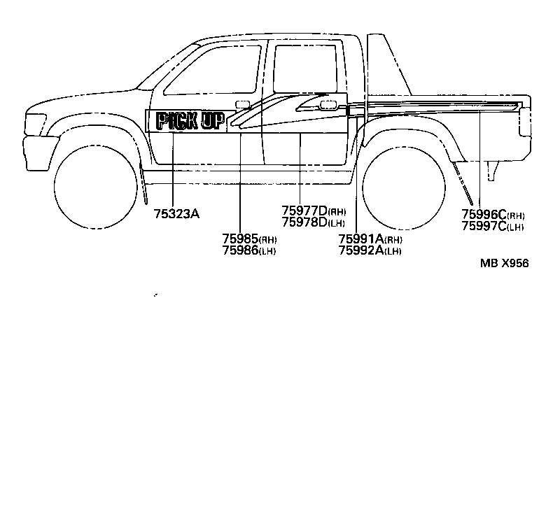 75357-35020 MARK, SIDE PANEL product image