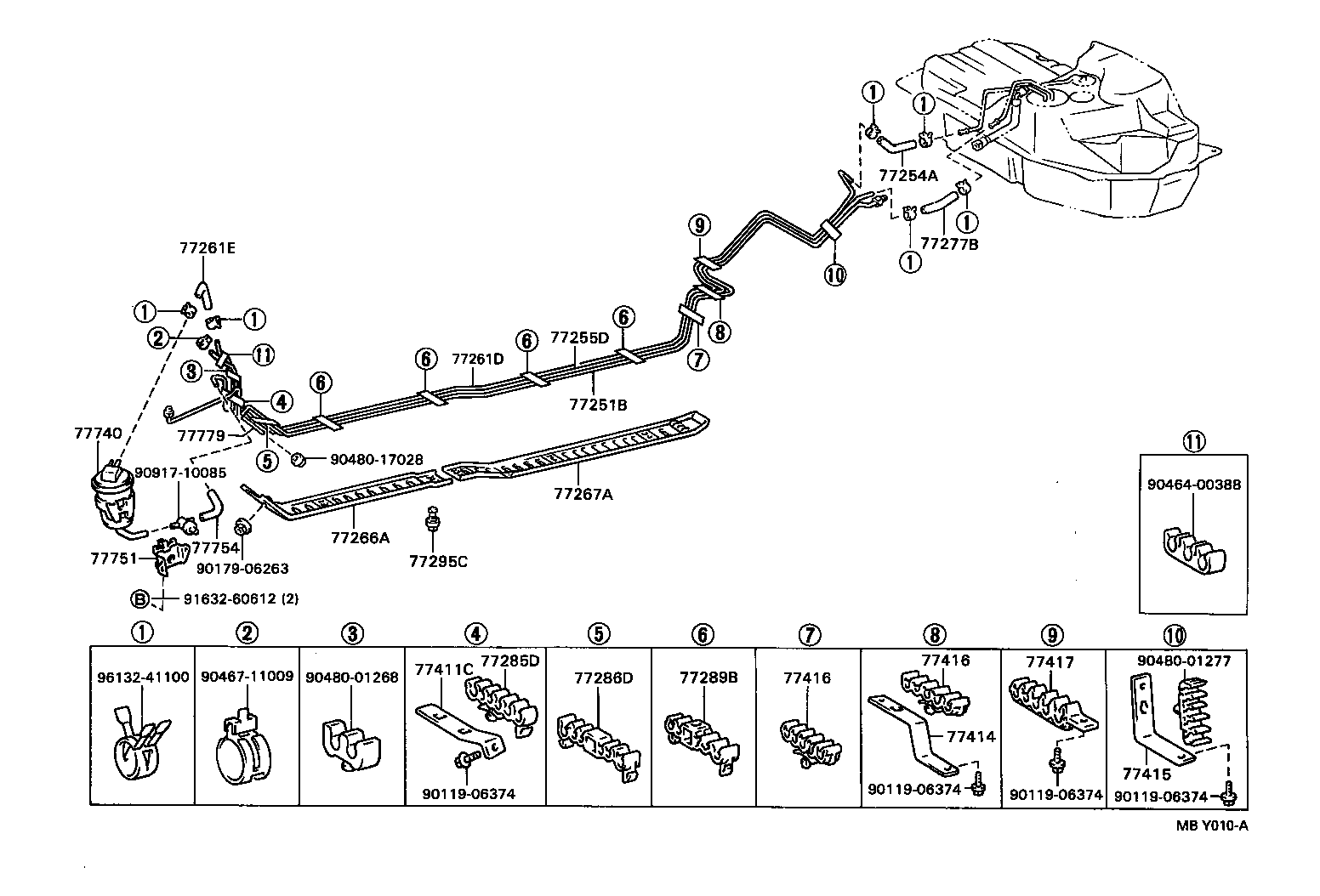 77261-20340 TUBE, FUEL TANK TO CANISTER product image