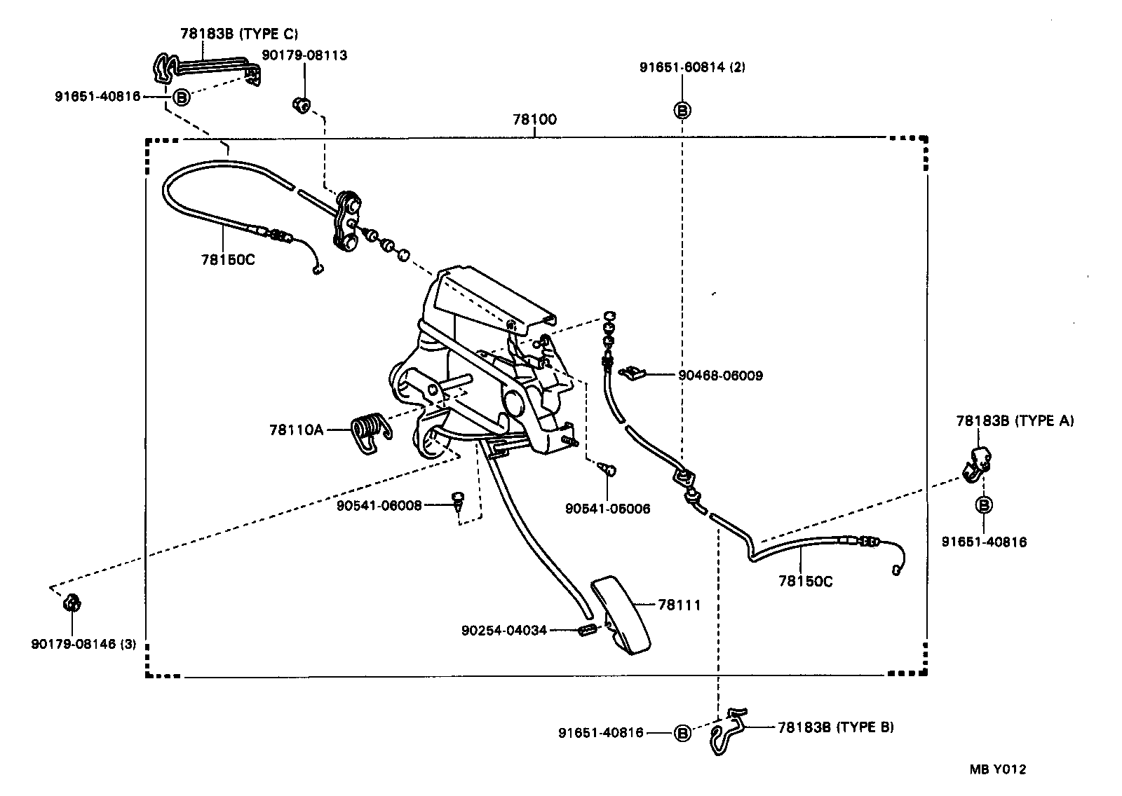 78150-28050 WIRE ASSY, ACCELERATOR FLEXIBLE product image