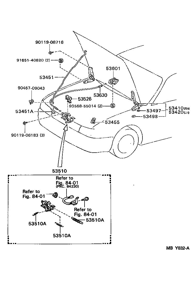 53510-12570 LOCK ASSY, HOOD product image