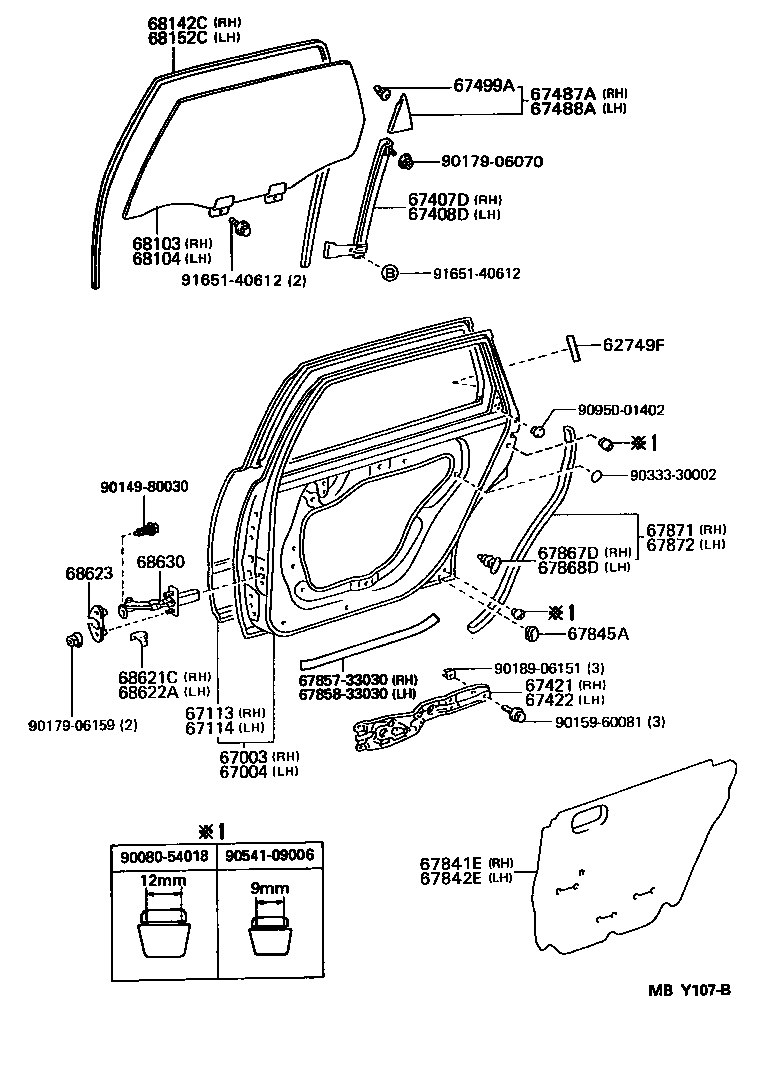 67640-06080-E0 BOARD SUB-ASSY, REAR DOOR TRIM, LH product image